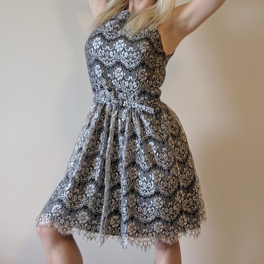 Silver Lace Dress